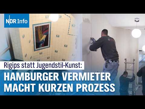 Hausbesitzer lässt Jugendstil-Treppenhaus in Hamburg mit Rigips überkleben I NDR Info