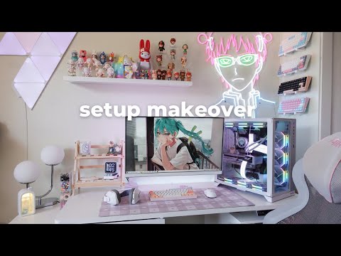 aesthetic desk setup makeover