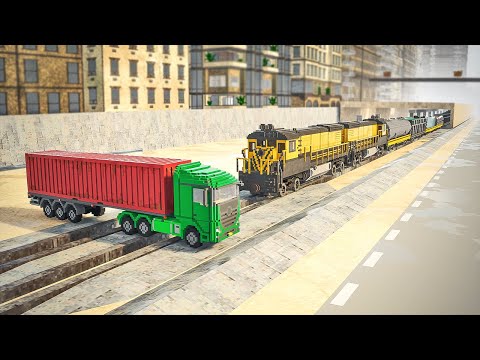 Freight Train DLC vs Trucks | Teardown