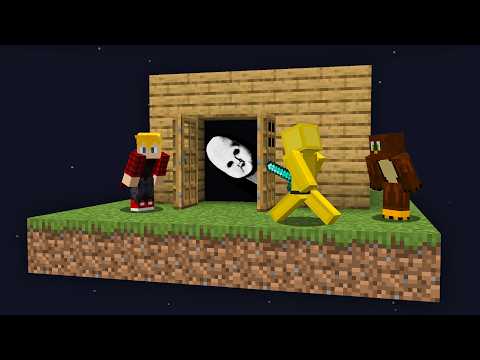 Surviving ANALOG HORROR on One Block in Minecraft