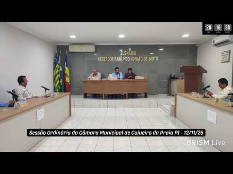 Sessão Ordinária da Câmara Municipal de Cajueiro da Praia PI - 12/11/25