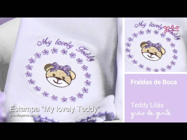 Jogo de Fraldas Boca Teddy Lilás | Ref: 50562