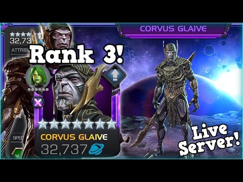 RANK 3 7 Star Corvus Glave Rank Up & Gameplay! ! Marvel Contest of Champions