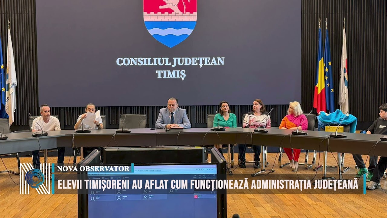 Elevii timișoreni au aflat cum funcționează administrația județeană