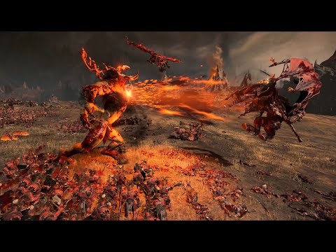 Beastmen vs Daemons of Khorne - 4K Quality - Total War Warhammer 3