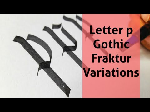 Easy Gothic Calligraphy Alphabet tutorial for beginners Learn Blackletter Fraktur Calligraphy Lesson