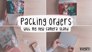 packing scrunchie orders from my Shopify + Etsy store Small business, how i package and ship VLOG51