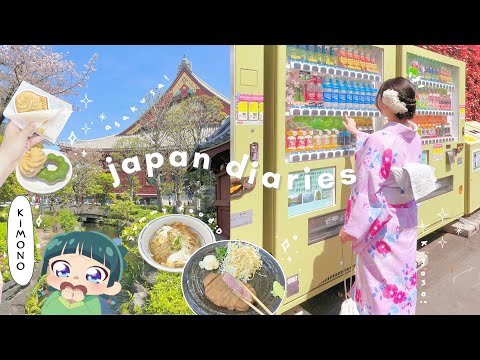 JAPAN VLOG 🍥 | kimono, tokyo food spots, manga & anime shopping, ikebukuro, asakusa