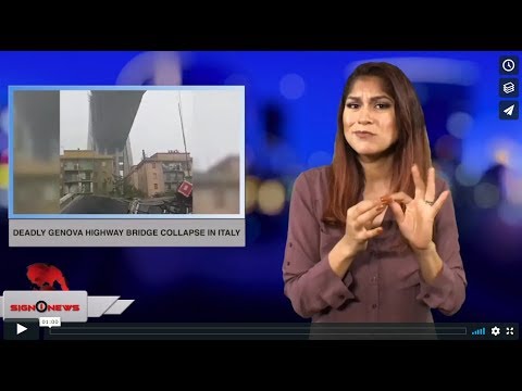 Deadly Genoa highway bridge collapse in Italy (ASL - 8.14.18)