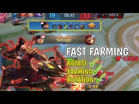 TUTORIAL DAN GAMEPLAY FAST FARMING YSS 8 MENIT LEVEL 15 - MOBILE LEGENDS