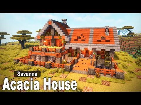 Minecraft: How to build an Acacia House | Tutorial