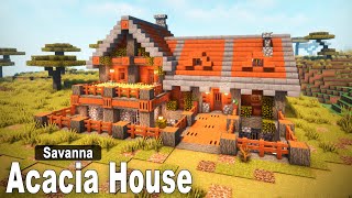 Minecraft: How to build an Acacia House | Tutorial