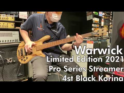 Warwick Limited Edition 2021 Pro Series Streamer LX 4st Black Korina image 10