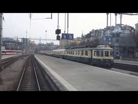 EBT BDe 4/4 102 in Luzern mit Sonderzug [14.3.15]