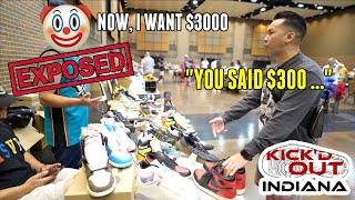 SHADY RESELLER !!! SNEAKER DEAL GOES WRONG CASHING OUT AT SNEAKER EVENT @KICK