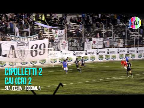 Cipolletti 2 - 2 CAI: gol de Brito