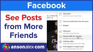 See Posts From More Friends on Facebook News Feed - Tutorial
