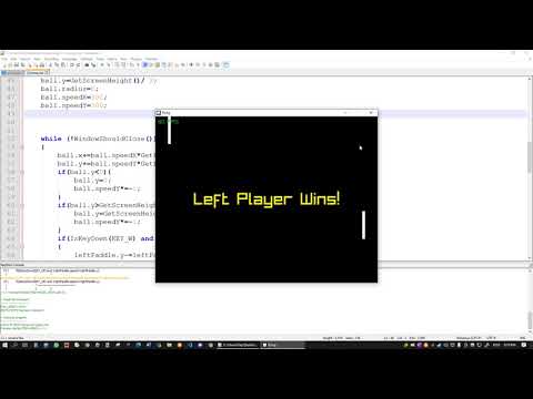 Pong game in C++ using raylib! #shorts #programming #C++