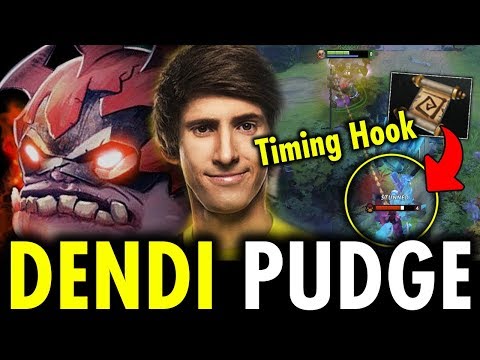DENDI PUDGE Perfect Timing Hook vs 8K MMR Legend Dota 2 | Genius Pudge