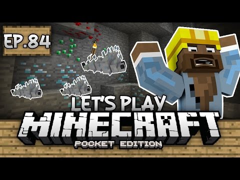 Survival Let's Play Ep. 84 - DIAMONDS, EMERALDS, and SILVERFISH!!! - Minecraft PE (Pocket Edition)
