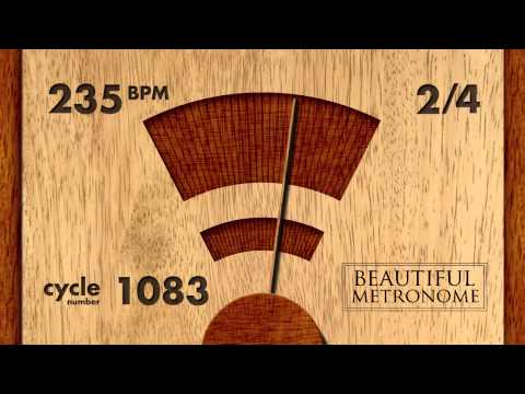 235 BPM 2/4 Wood Metronome HD