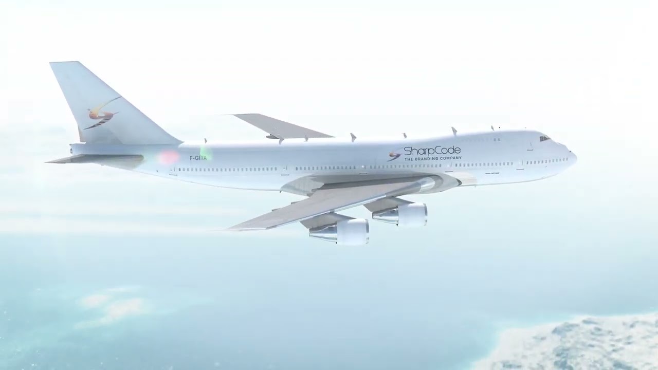 Logo on Airplane Animation | 3D Model