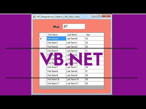 VB.NET - How To Get The Maximum Value From DataGridView Column Using VB NET [ With Source Code ] Video