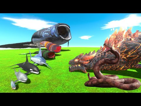 Bloop Revolt - Attack Lava Dragon  Animal Revolt Battle Simulator