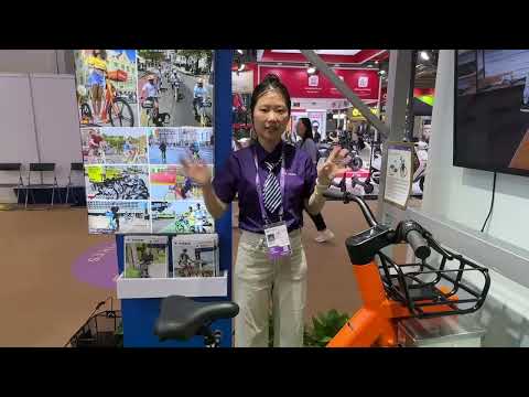TXED smart shared e-bike docked at an automated charging station