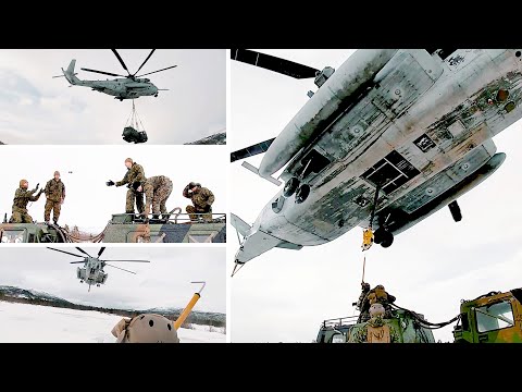 Exercise Cold Response 22: U.S. Marines Conducts Lift with Norwegian Bandvagon