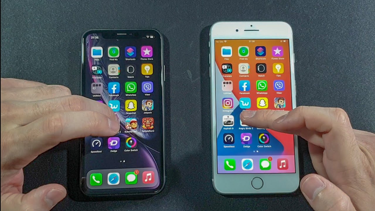 Iphone XR vs Iphone 8 Plus Comparison Speed Test
