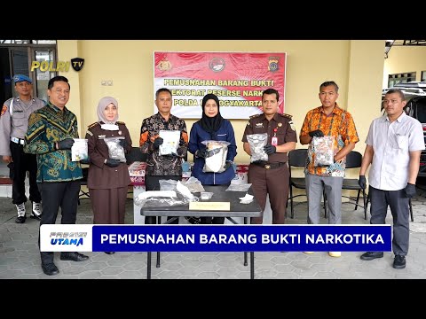 POLDA DIY MUSNAHKAN BARANG BUKTI HASIL PENGUNGKAPAN KASUS NARKOTIKA