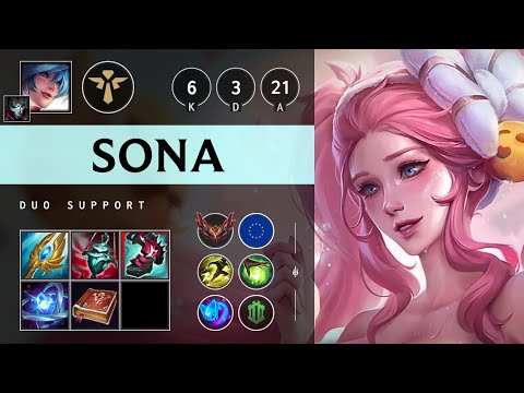 Sona Support vs Bard - EUW Grandmaster Patch 25.16