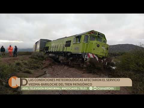 Por las fuertes lluvias, descarriló una formación del Tren Patagónico