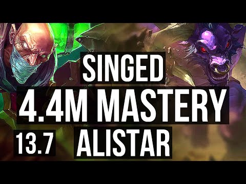 SINGED & Xayah vs ALISTAR & Kai'Sa (SUP) | 4.4M mastery, 2/0/5, 900+ games | KR Master | 13.7