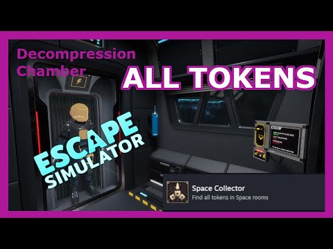 Decompression Chamber Playthrough and ALL TOKENS | Adrift In Space | Escape Simulator