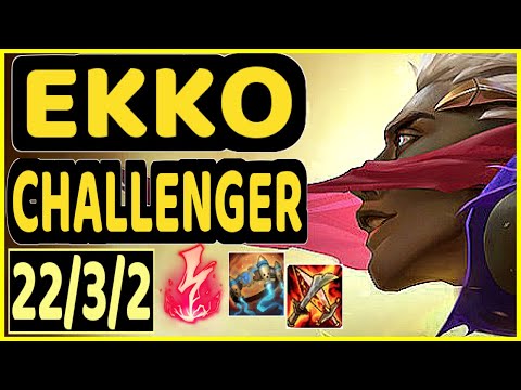 GREVTHAR (EKKO) - 22/3/2 KDA MID CHALLENGER GAMEPLAY - BR