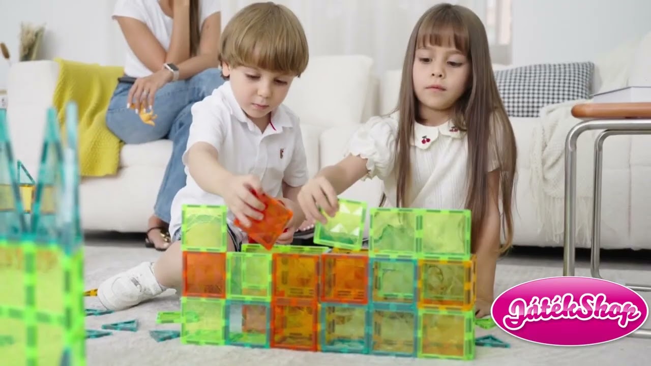 Geomag: Magnetic Tiles Gems Rocket 32db-os rakéta készlet videó