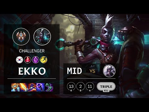 Ekko Mid vs Syndra - KR Challenger Patch 11.5