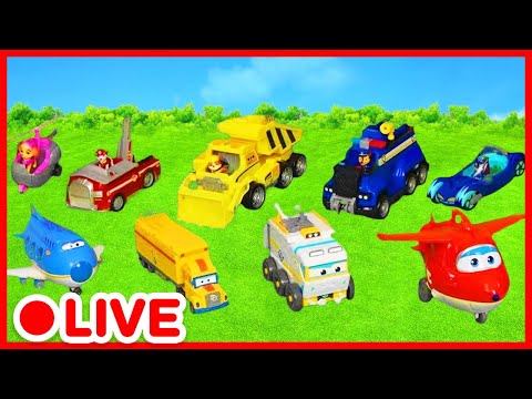 Various Toys : Plane, Bus, Tractor, Fire Truck, Police Car, Toy Excavator 🚘 Video for Kids | Kidibli