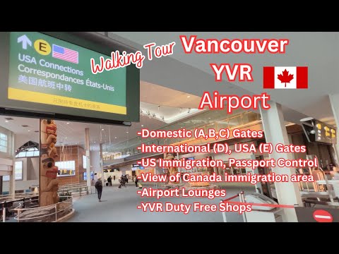 Excursão ao Aeroporto de Vancouver | Partida e Imigração do Aeroporto YVR