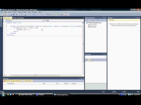 Visual Basic 2010 Express Tutorial 2