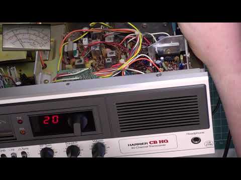 Harrier CBHQ 27/71 UK FM CB radio base station - service alignment, PSU capacitors & speaker