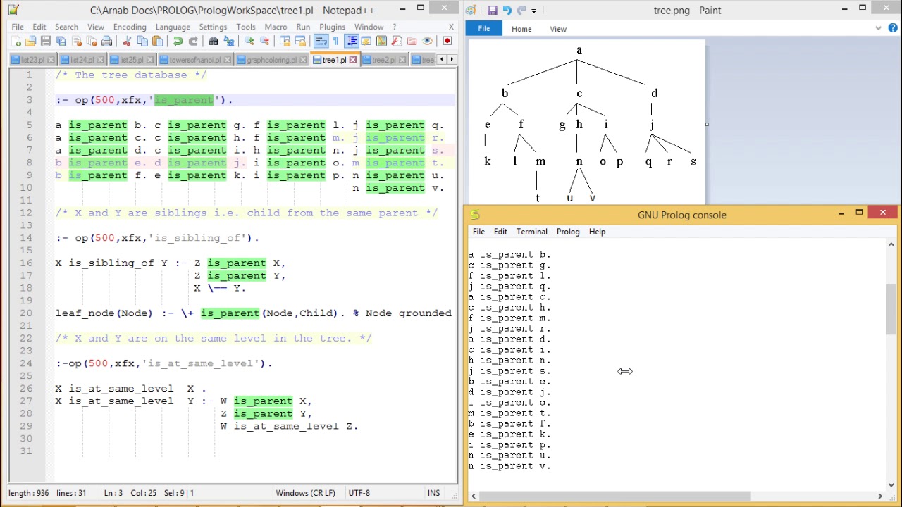 Prolog - Implementation of Tree Data Structure