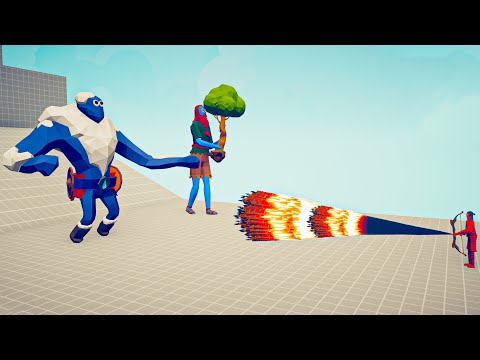 ICE and TREE GIANT vs EVERY GOD - Totally Accurate Battle Simulator TABS