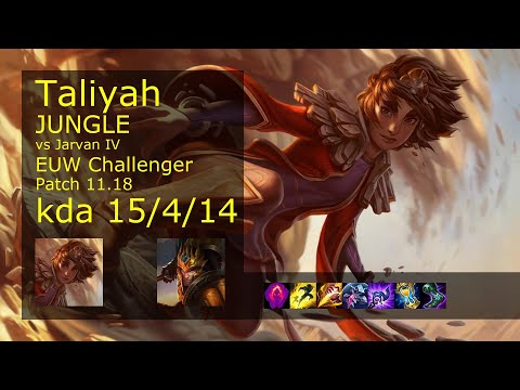 Taliyah Jungle vs Jarvan IV - EUW Challenger 15/4/14 Patch 11.18 Gameplay