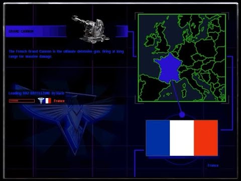 Red Alert 2 _ 1 France vs 7 Brutal enemies _ Strategy Defending by Canon