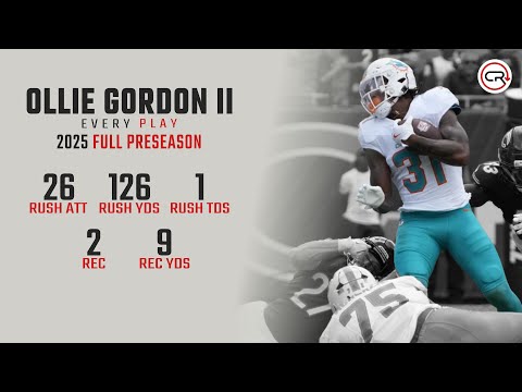 Ollie Gordon II 2025 Preseason Highlights | Every Run, Target, and Catch