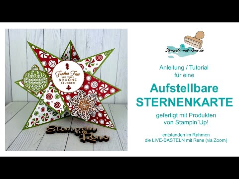 Aufstellbare STERNENKARTE - Weihnachtskarte gefertigt mit Produkten von Stampin´Up!
