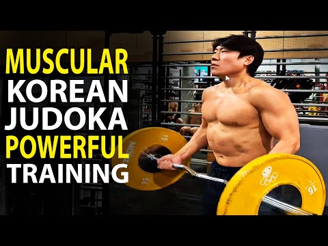 Powerful Judo Gym Training of Muscular Korean Judoka Lee Sung-ho